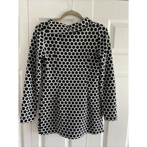 Barbeau Womens Medium Black Polka Dot Top‎ Avant Gard Maximalist